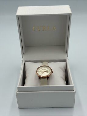 Furla Metropolis Women’s Watch in Rose Gold and Cream